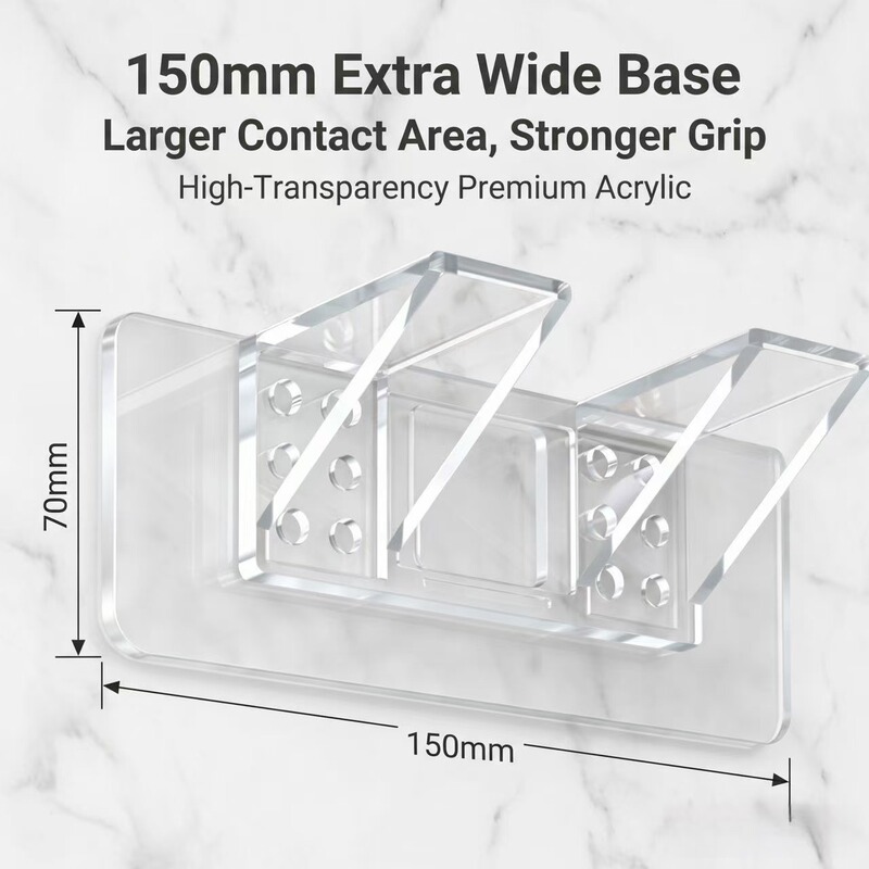 Strong Adhesive Shelf Support, No-Trace, No-Drill, Double-Layered Shelf Support for Kitchen Cabinets, Anti-Slip Shelf Support Strong Adhesive Shelf Support, No-Trace, No-Drill, Double-Layered Shelf Support for Kitchen Cabinets, Anti-Slip Shelf Support