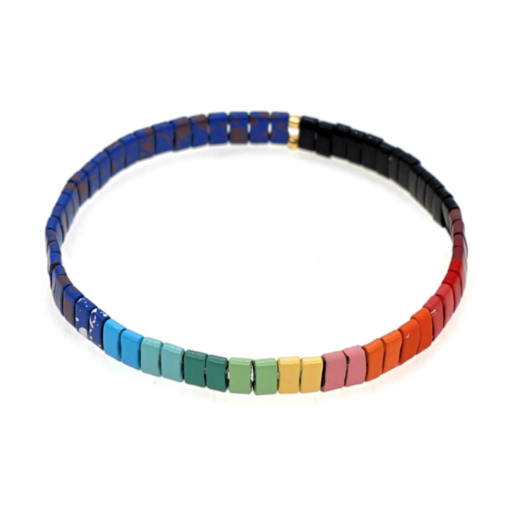 Nihaojewelry Wholesale Jewelry Bohemian Multi-layered Woven Colorful Paint Beaded Bracelet display picture 10