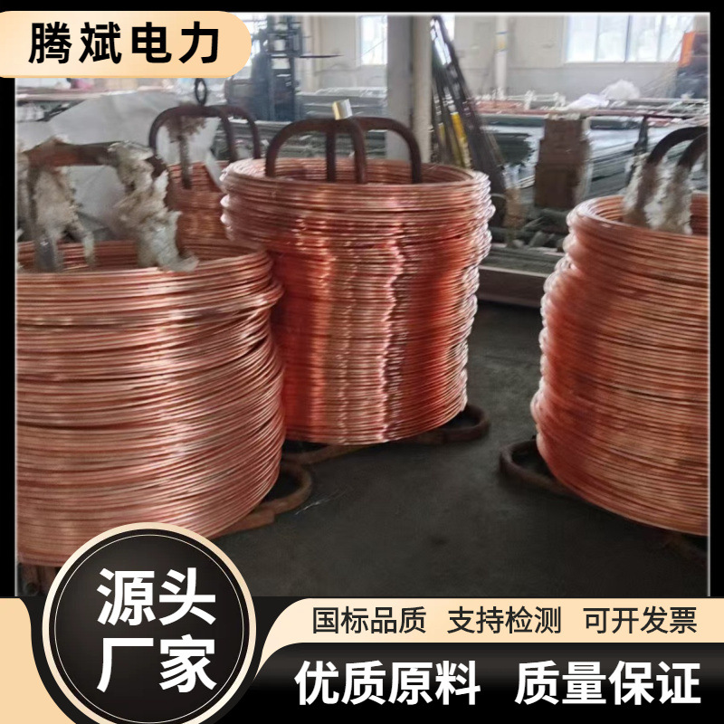 铜包钢圆钢直径12/14/16铜层厚度0.254mm铜覆钢接地主线 镀铜圆钢