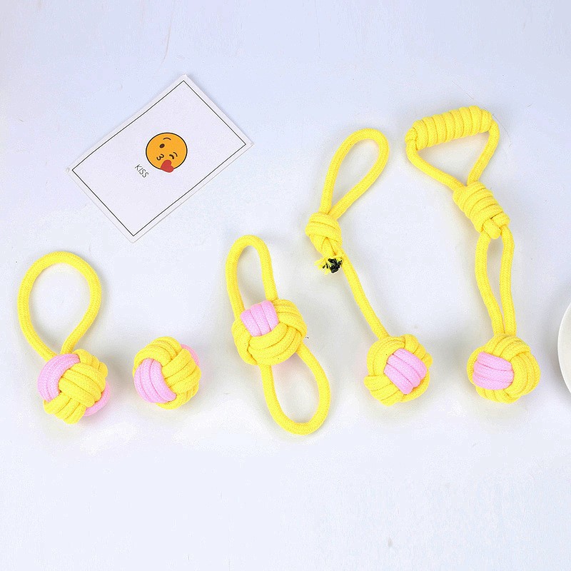 Amazon se especializa en juegos de juguetes para mascotas, cuerda de algodón Macron, molares, juguetes para perros resistentes a morder, bolas de juguetes para mascotas al por mayor