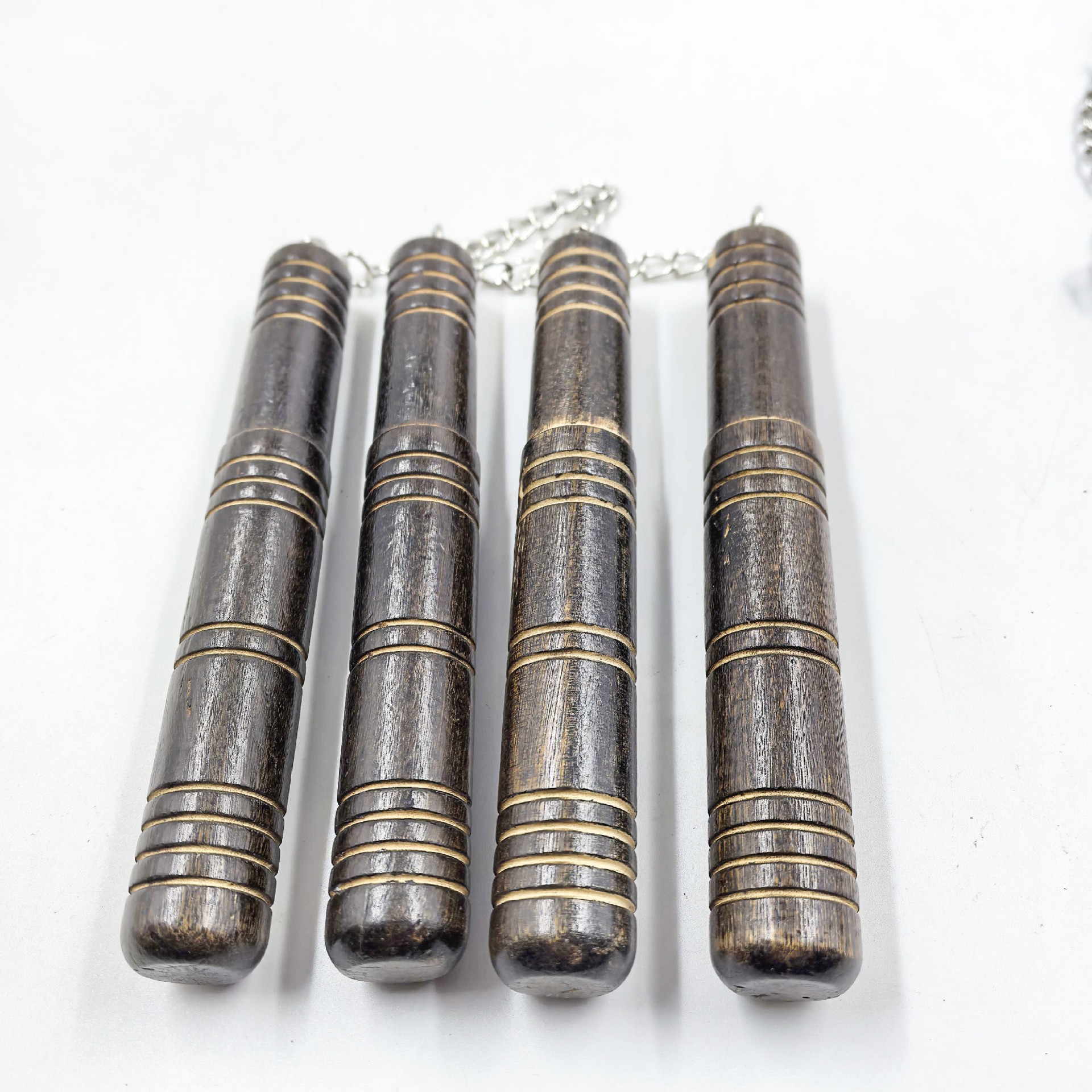 Juguetes de madera sólida dos armas de dos secciones de juguetes para niños entrenamiento de entrenamiento nostálgico 2 yuanes tienda departamental al por mayor