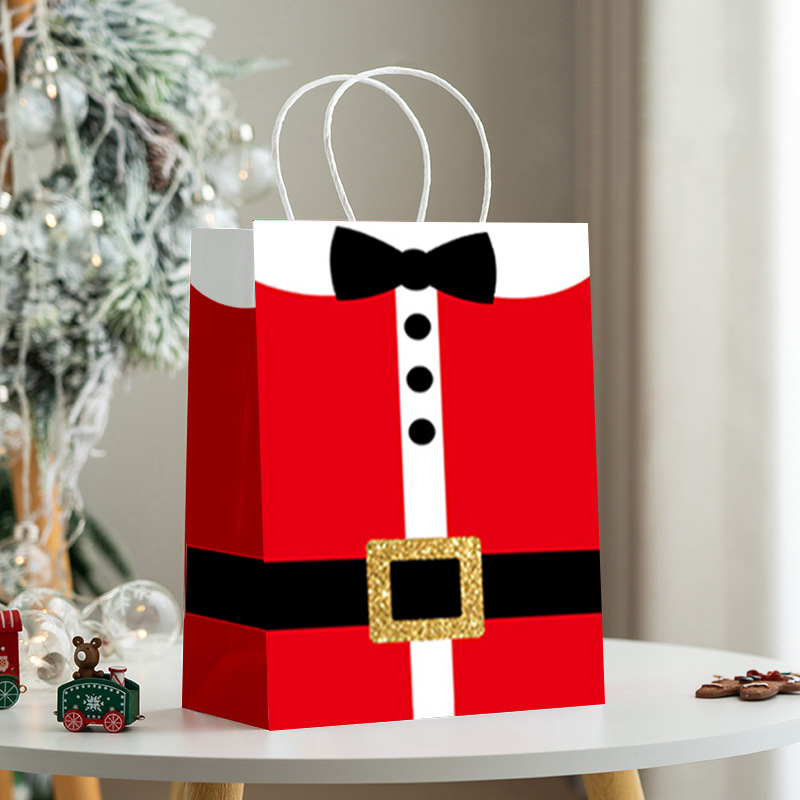 크리스마스 블랙 버튼 스타일; 16*8*22; 흰색 크라프트지