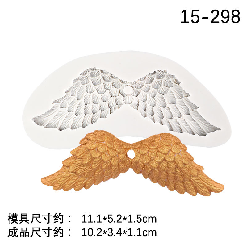 Grandes y pequeñas alas de ángel con agujeros molde silicona DIY yeso aromaterapia holding fragante piedra epoxi