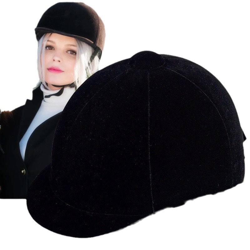 Virue estilo retro caballo montar a caballo sombrero británico de los hombres y las mujeres de gamuza casco ecuestre montar sombrero ecuestre sombrero
