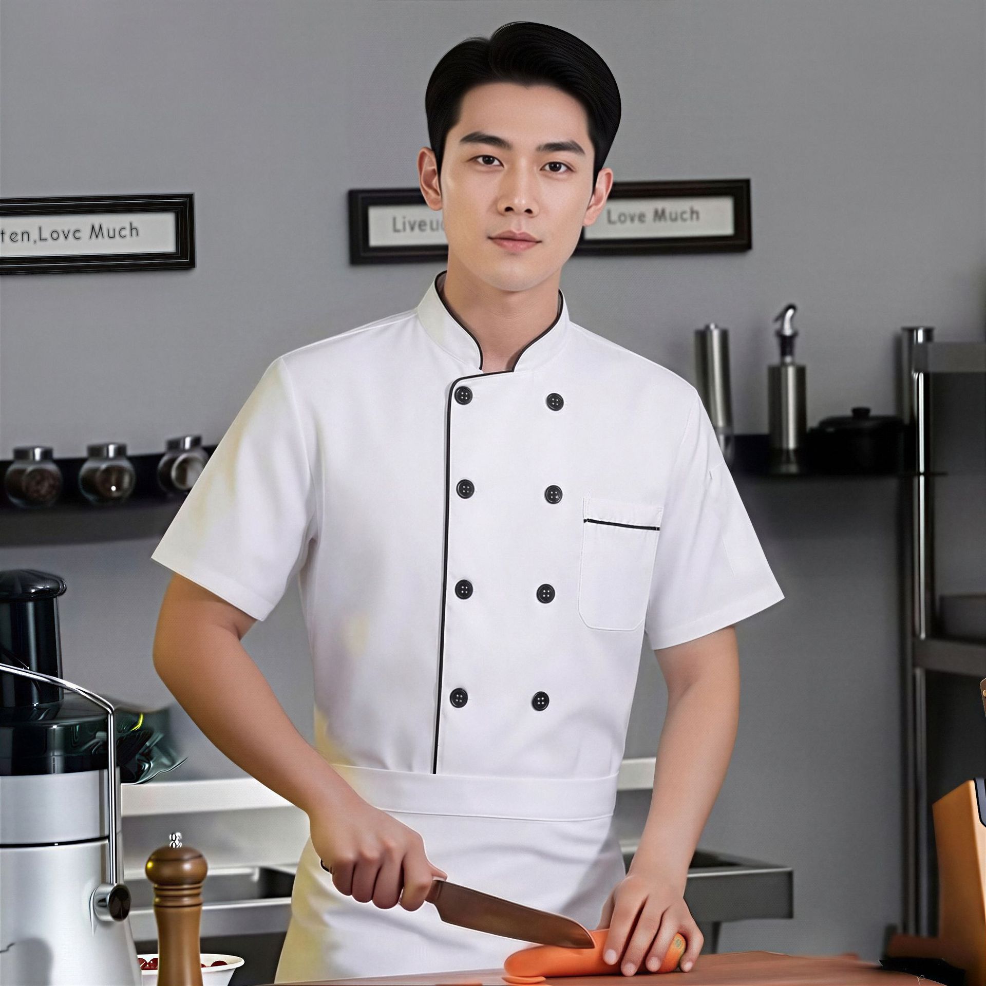 Chef ropa de trabajo de manga larga Otoño e Invierno hotel restaurante Escuela comedor chef ropa de manga larga cocina ropa de trabajo hombres y mujeres