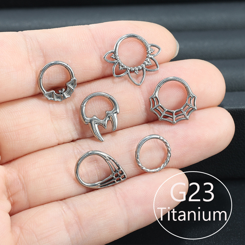 Labret piercing jewelry detail image