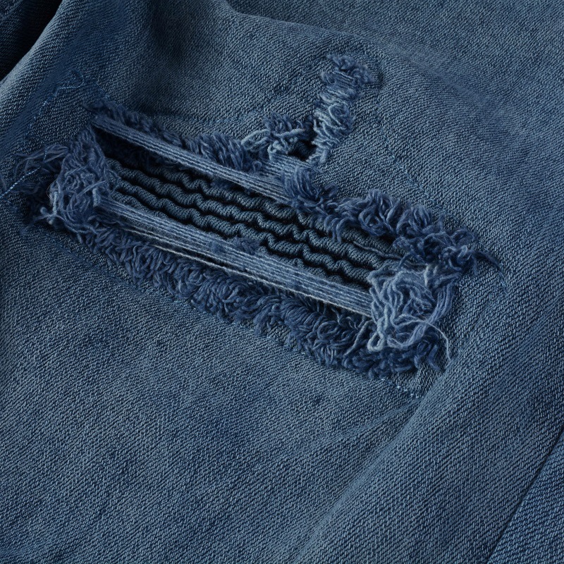 Jeans uomo slim fit skinny blu patchwork stropicciati pantaloni_voghion.com