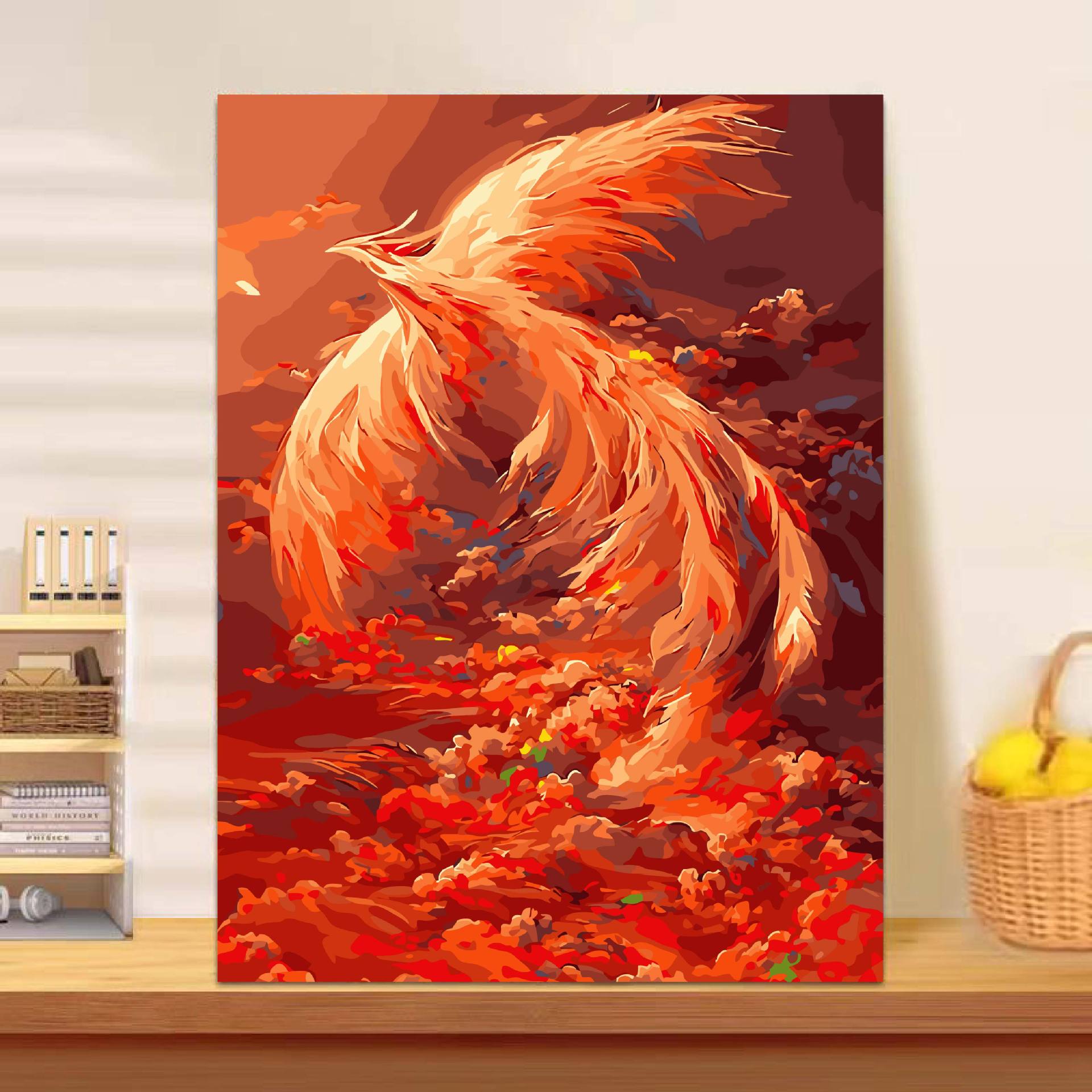 Phoenix Nirvanadiy pintura al óleo digital curar departamento de pintura de Año Nuevo de alto nivel significa buena pintura a mano de pintura al óleo de relleno de color descompresión