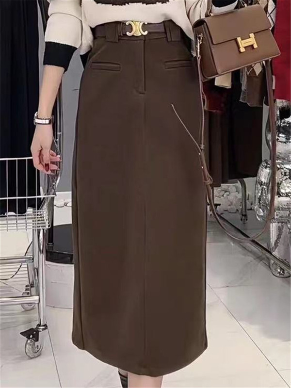 韩系穿搭时尚套装裙秋季显瘦气质减龄拉链针织毛衣半身裙子两件套|undefined