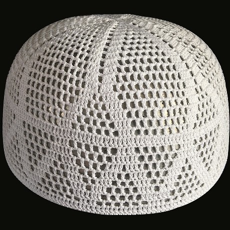 White hat, handmade hat, knitted hat, crochet hat, men's hat, breathable hat, Qinghai hat, cotton hat, traditional hat, ramen shop hat