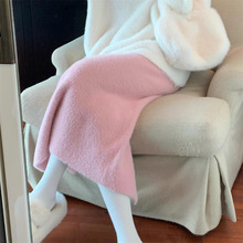 【七月秋】25冬濮院软糯仿水貂绒半身裙女针织开叉包臀百搭中长裙