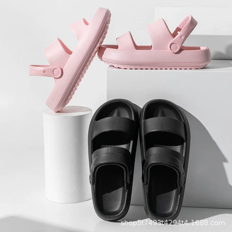 Сандалии с двойным ремешком Сандалии EVA для взрывов и тапочки с дезодорантом оптом пошаговые экскременты ощущение дома на открытом воздухе, водонепроницаемый нескользящий двойного назначения
