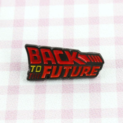 Back to the Future DeLonin sports car Metal Badge Brooch Movie Surrounding Time Machine Trendy Play Jewelry