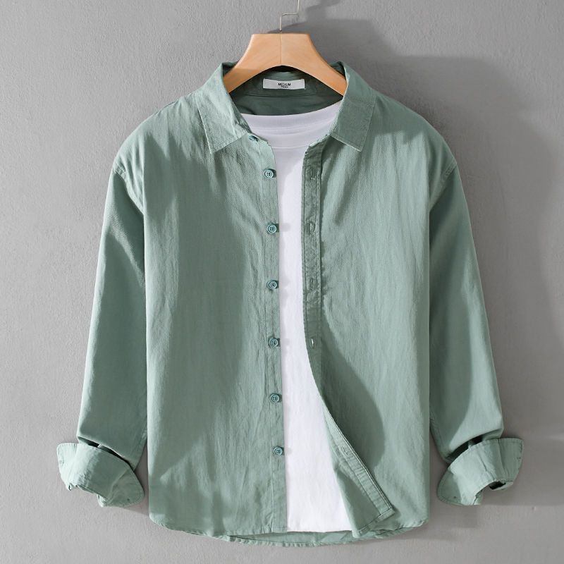 Spring and Autumn New Style Long-Sleeved Shirts, Stylish, Casual, Loose, Versatile, White Outerwear, Men's Shirts, Men's Clothing Spring and Autumn New Style Long-Sleeved Shirts, Stylish, Casual, Loose, Versatile, White Outerwear, Men's Shirts, Men's Clothing