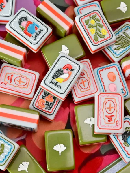 (in Stock) Grace Mahjong Tiles Themed American-Style Mahjong Tiles, 4-Layer, 160 Pieces, Luxurious Acrylic Tiles, Eco-Friendly and Durable