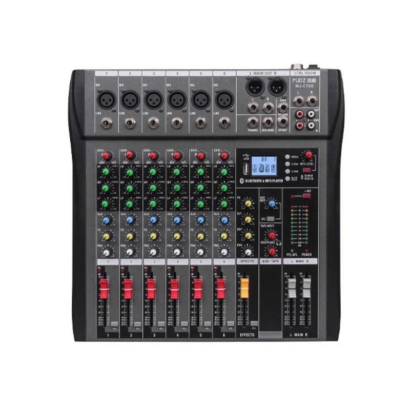 专业调音台4/6/8/12路带蓝牙USB酒吧舞台家用小型音响数字混音器