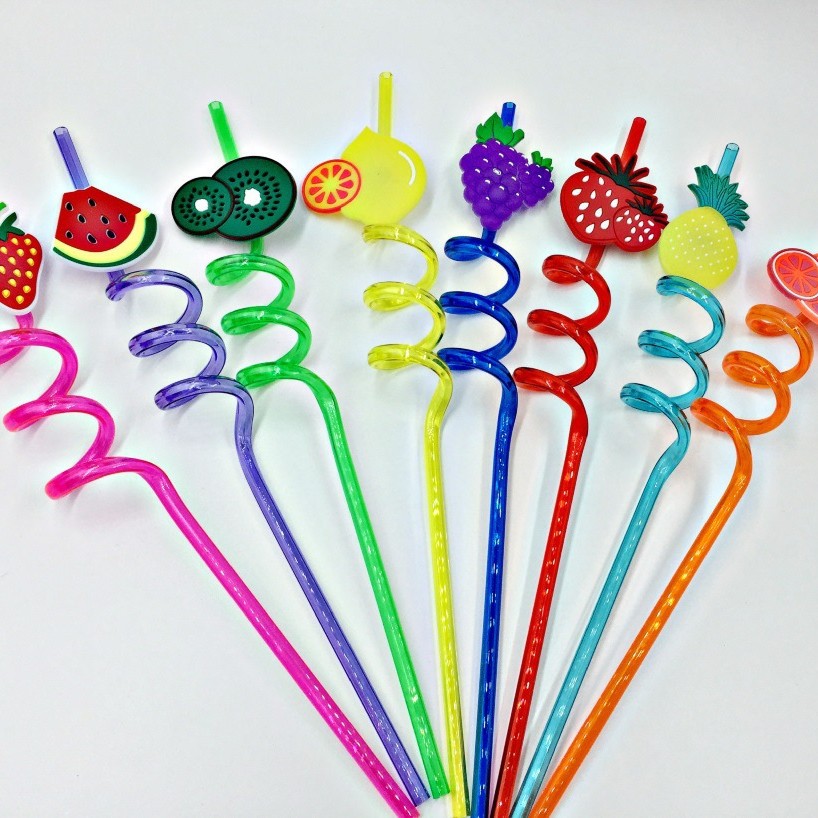 Pajitas creativas para niños de moda, pajitas en forma de fruta, pajitas lavables y reutilizables, pajitas térmicas transfronterizas