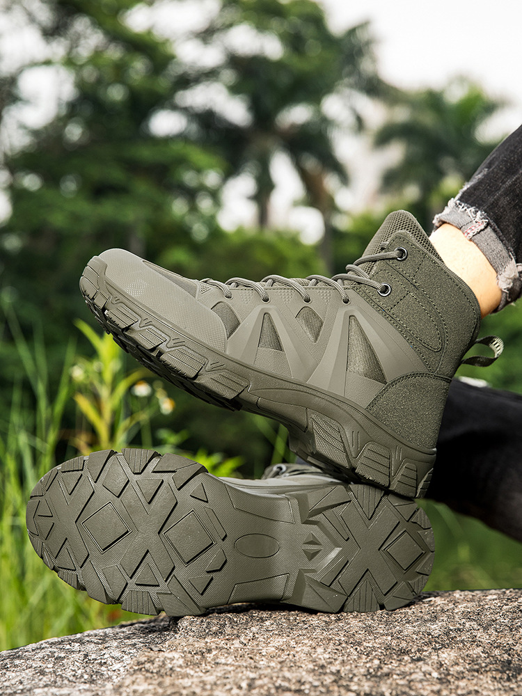 Nuevas botas tácticas de comercio exterior botas militares antideslizantes transpirables de gran tamaño para hombre
