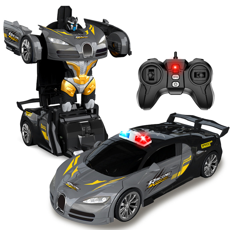 Cross-border children's new superhero Bat Bugatti one-touch transforming high-speed drift racing car with colorful police lights remote control toy Cross-border children's new superhero Bat Bugatti one-touch transforming high-speed drift racing car with colorful police lights remote control toy
