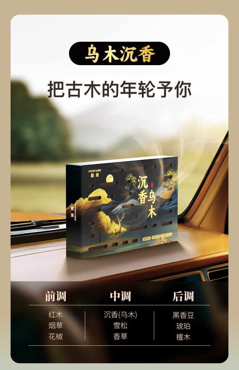 Car Aromatherapy, High-End, Long-Lasting Fragrance, Car Fragrance Balm, Car Fragrance, Gardenia Flower, Odor Removal, Solid Fragrance Brick