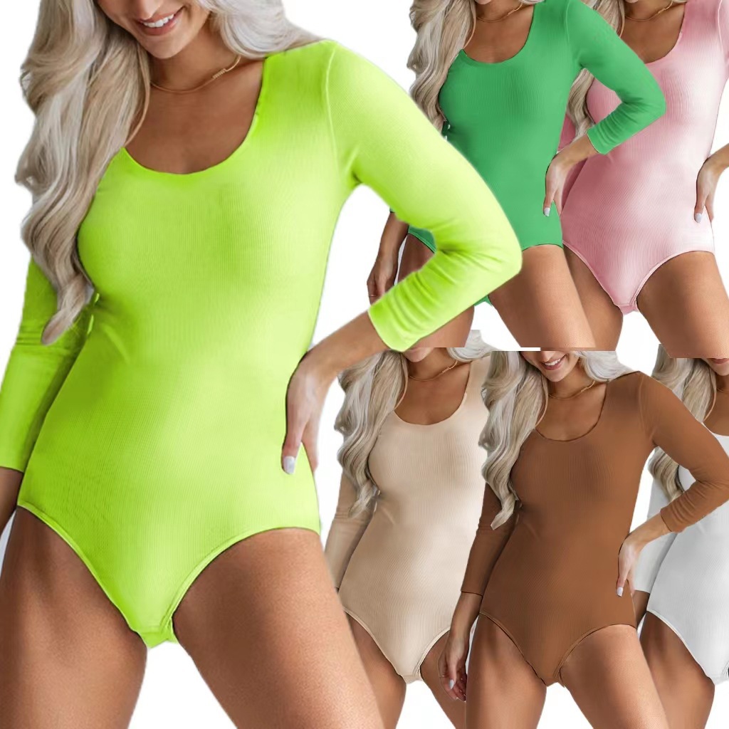 Spring fashionable solid color base body-friendly knitted…