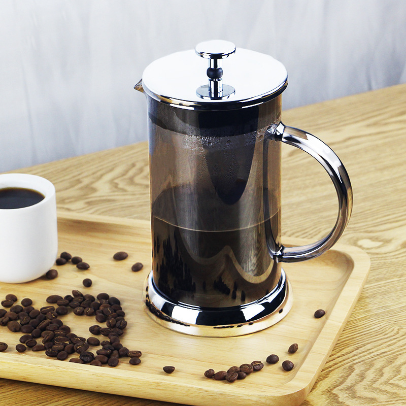 Cafetera francesa con vidrio con revestimiento iónico, cafetera, tetera, máquina para preparar té, 1000ML, estilo sencillo. image 4