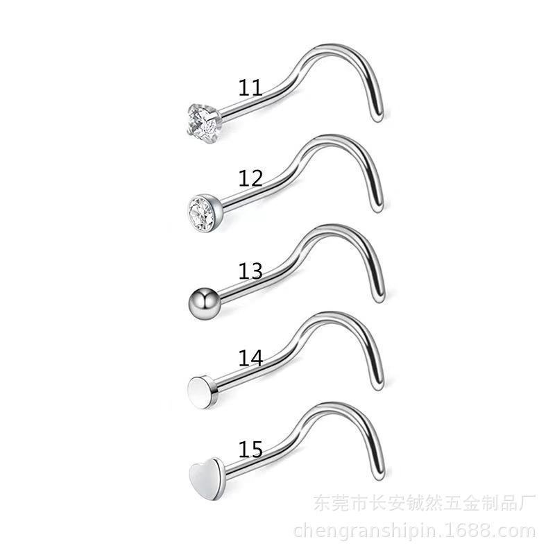 Nose piercing, set, physiological accessories stainless steel, Amazon