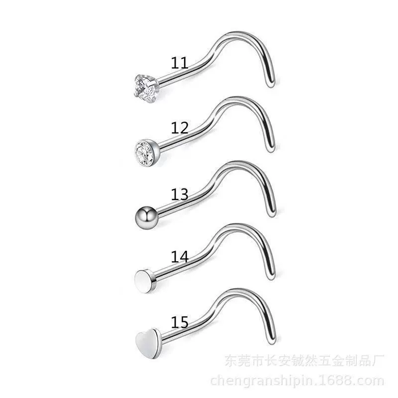 Nose piercing, set, physiological accessories stainless steel, Amazon