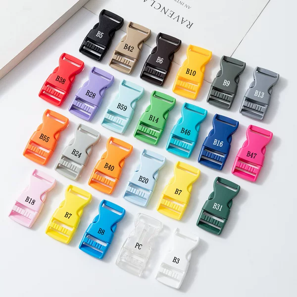 25mm Hualian Kam Colorful Plastic Buckle Luggage Waist Bag Backpack Safety Buckle Adjustment Buckle