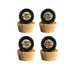 New Colorful Truck Cupcake Ring Birthday Cake Decoration Insert Topper Badge Party Supply