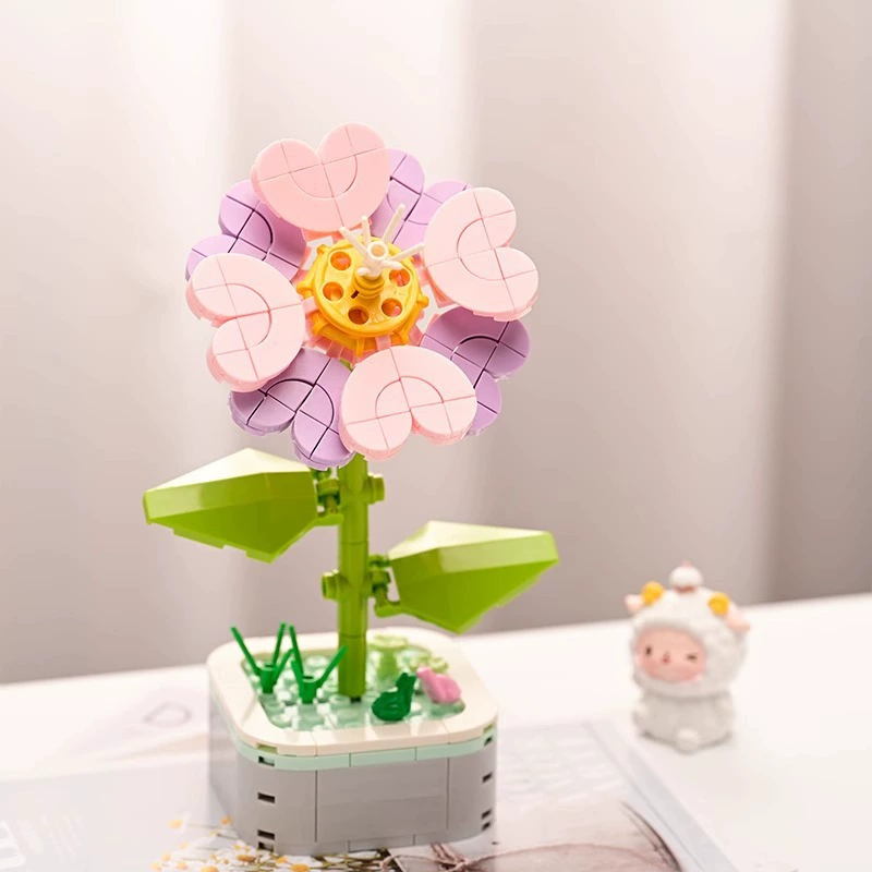 Lego, конструктор, умная игрушка, цветочный рисунок, подсолнечник, подарок на день рождения