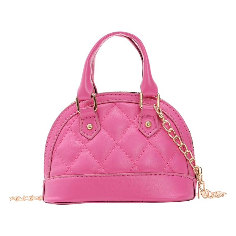 Chanel estilo bolso de cáscara de los niños 2024 nueva moda rombo chica bolso simple princesa cadena bolsa de mensajero