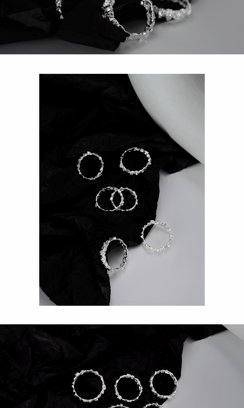 Simple Style Geometric Sterling Silver Plating Rings 1 Piece