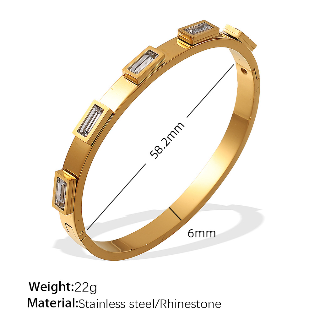 SZ204WEG 화이트 다이아몬드 골드 팔찌