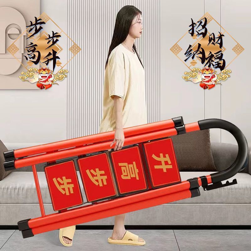 escalera plegable doméstica, escalera plegable doméstica, escalera plegable multifuncional, escalera plegable interior y exterior, escalera en forma de herringe