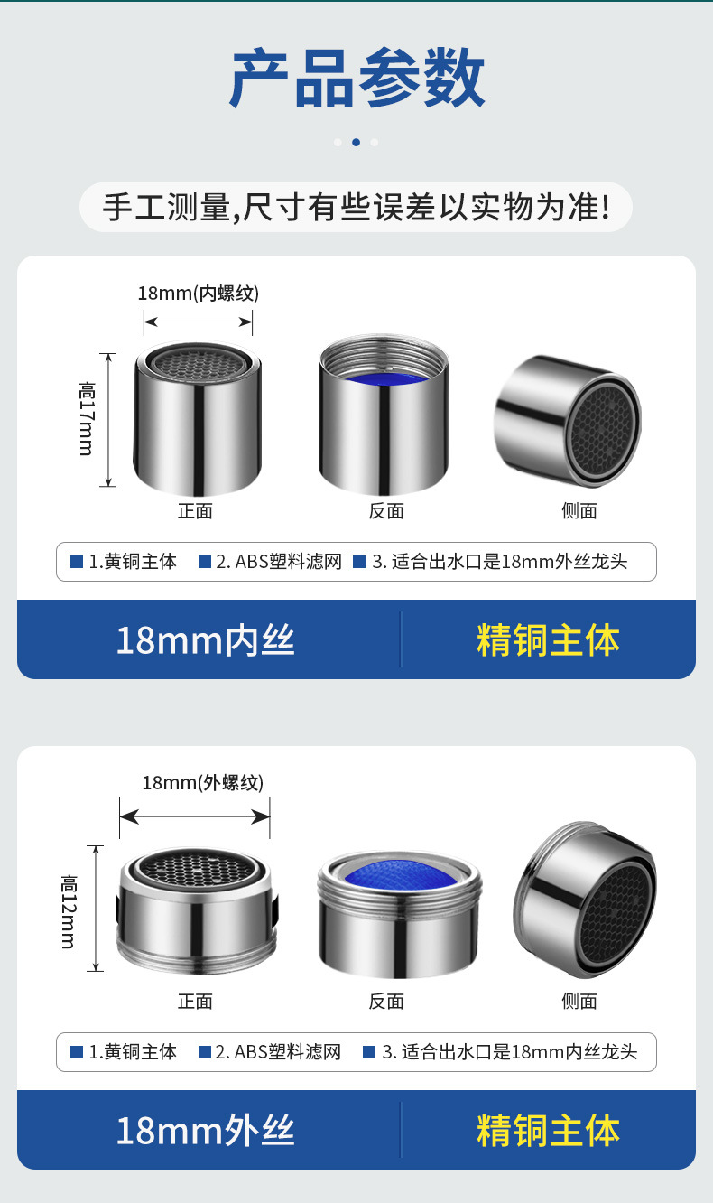 Starting point: Ri faucet accessories, faucet aerator, water outlet nozzle, mesh nozzle, faucet water outlet head, filter nozzle, filter core undefined
