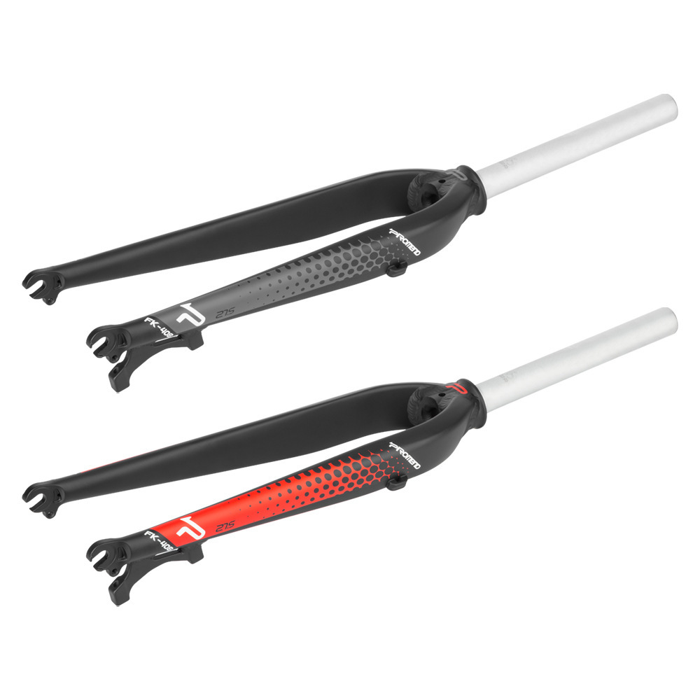 Promend horquilla delantera de bicicleta de montaña 409 aleación de aluminio ligera horquilla dura de 29 pulgadas 27,5 pulgadas con asiento de freno de disco