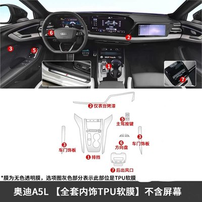 Suitable for Faw/Saic A5L: Car interior film - full-interior-set-without-screen