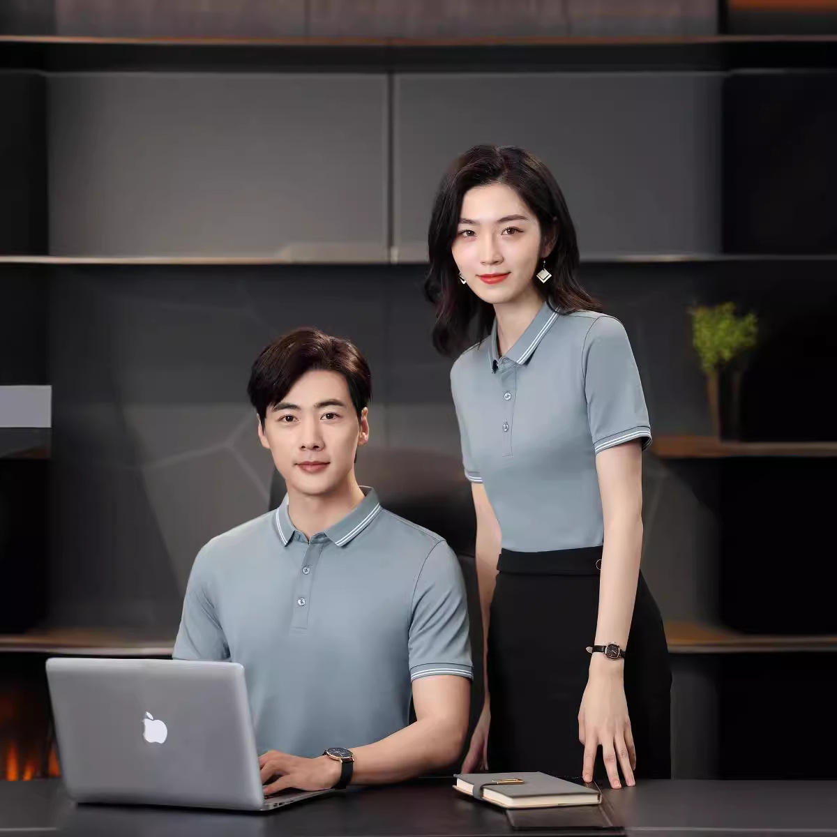 夏季POLO衫印logo翻領工作服短袖男女文化廣告衫精梳棉教師服