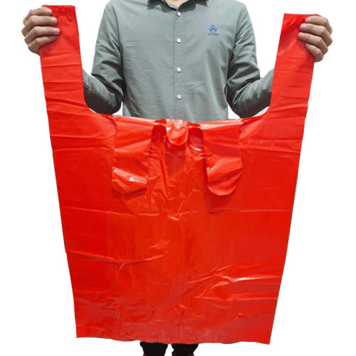 Red thick large size backpack plastic bag bedding clothing cotton packing bag storage handle type convenient bag