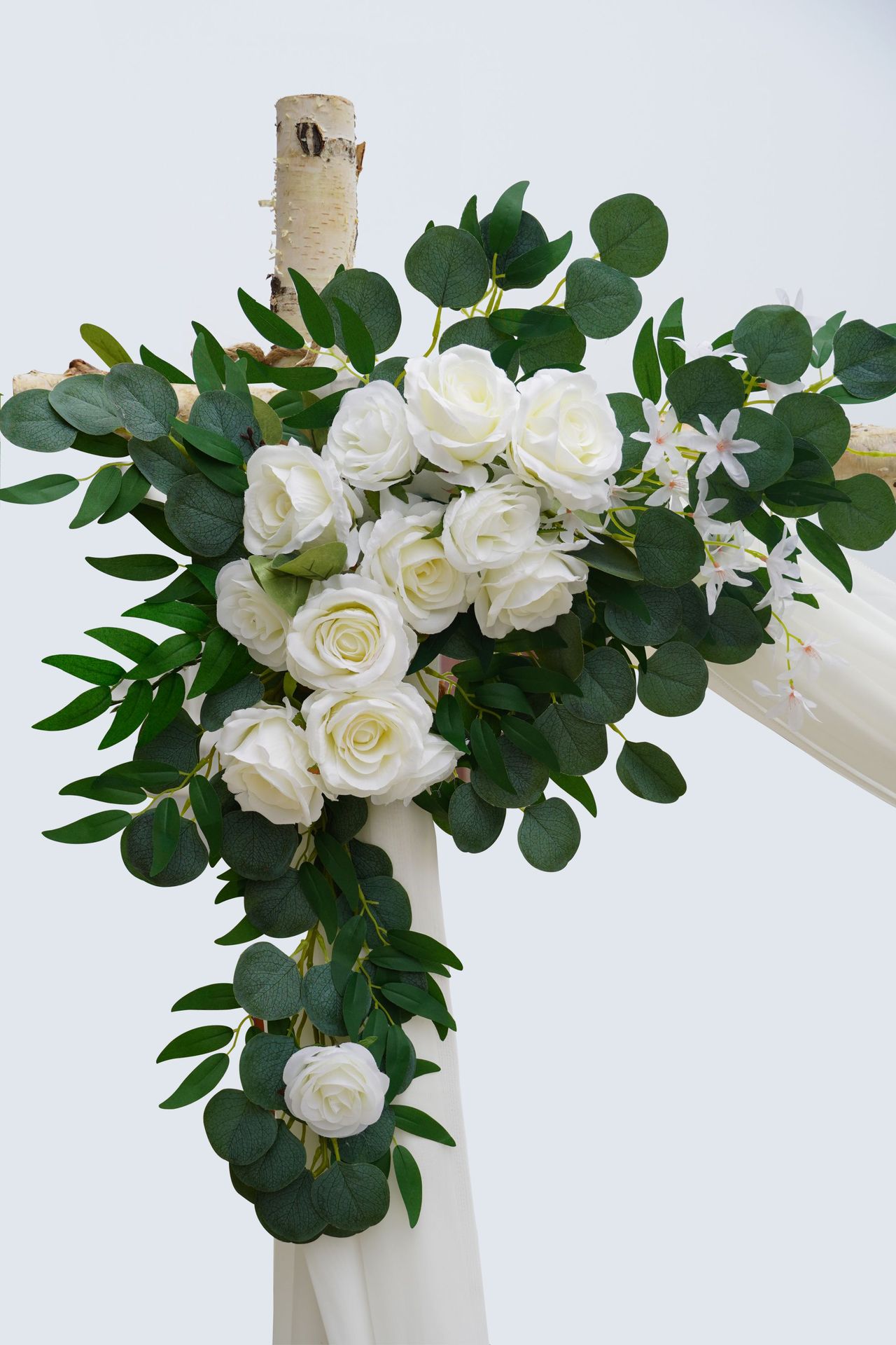 门楣花，人造婚礼拱门花套件，用于婚礼仪式和接待背景装饰