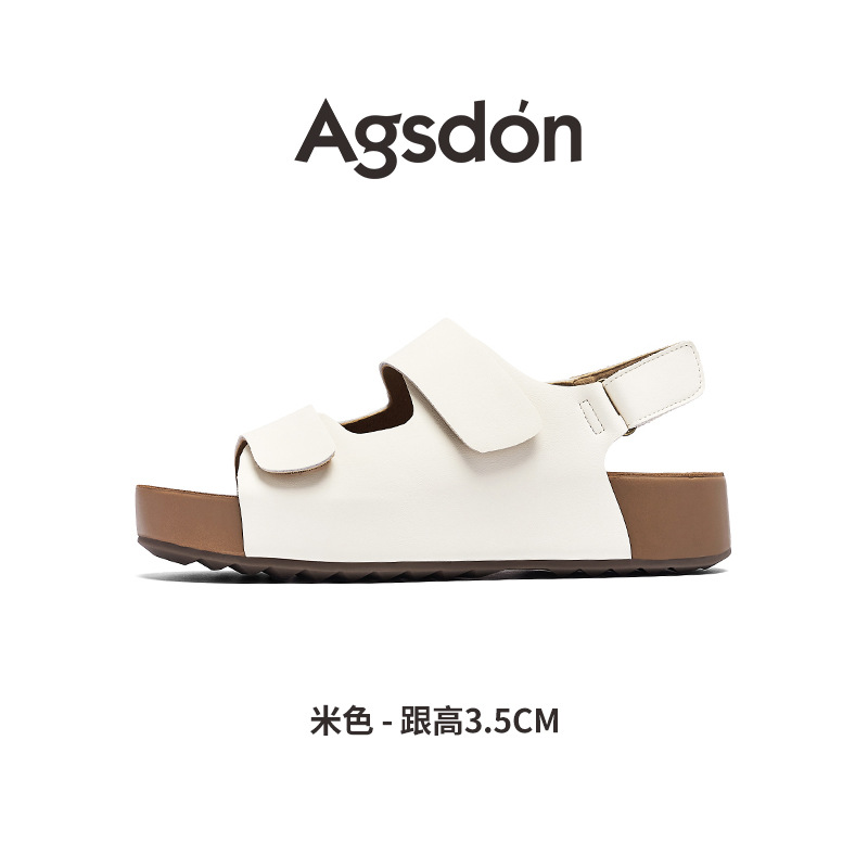 Augustion Backen sandalias mujer 2025 nuevo estilo verano exterior plataforma con falda casual sandalias de playa de una palabra