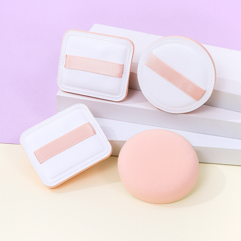 Polvo de marshmallow super grueso redondo cuadrado triángulo esponja polvo de aire almohadilla de aire no se pega polvo herramientas de maquillaje al por mayor