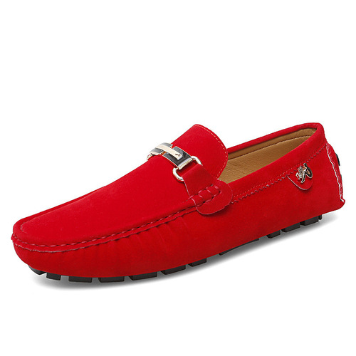 Spring men's bean bag shoes stitched men's leather shoes independent station men's shoes driving