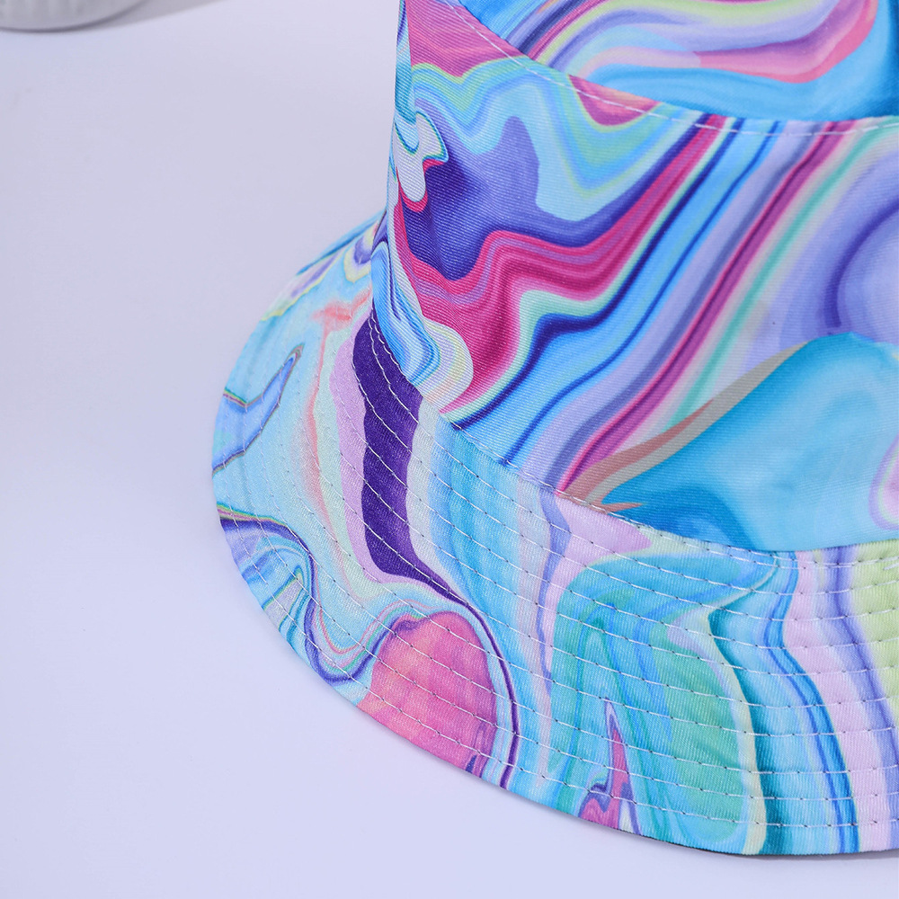 Sombrero de pescador teñido con corbata para mujer primavera y verano sombrero de pescador de protección solar de viaje de todo fósforo casual Delgado europeo y americano