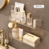 Single layer cosmetics rack transparent