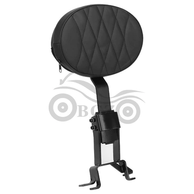 Motorcycle cushion: backrest rider middle backrest - large-grid-black-rod
