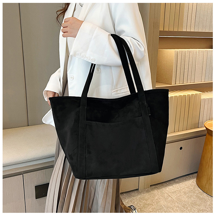 Tote Bag 2024 Autumn and Winter new trendy European and American simple matte solid color single-shoulder bag, handbag, fashionable women's bag undefined