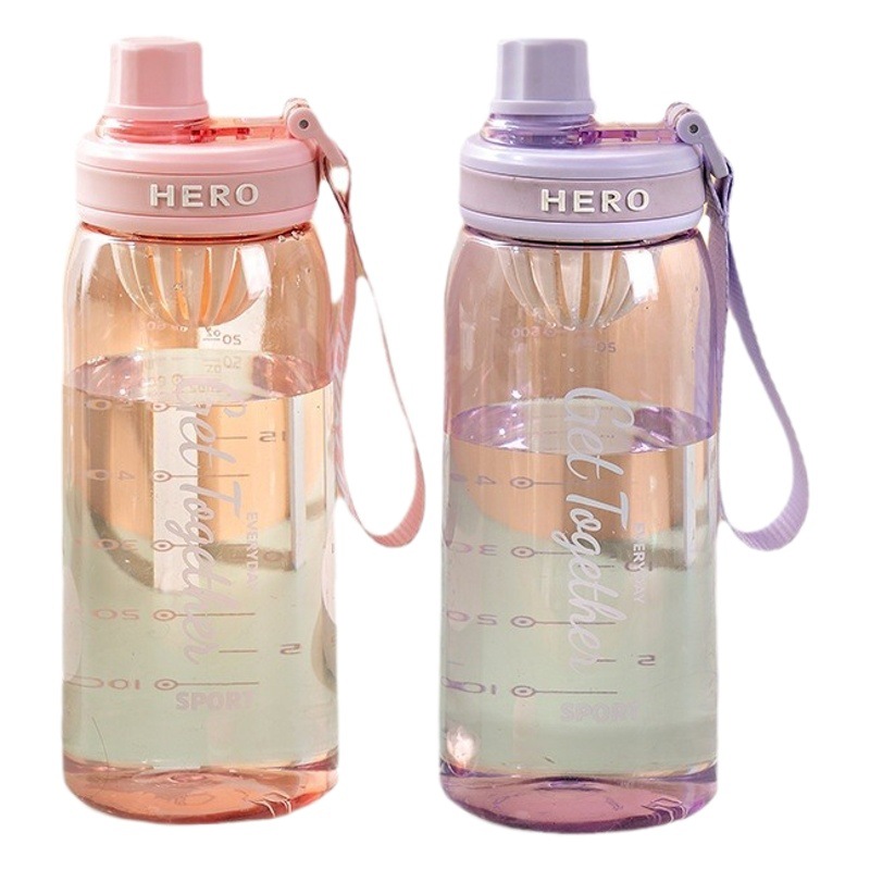 Tongtong 6325 estudiante al aire libre taza de plástico de gran capacidad deportes taza de agua portátil hervidor de agua taza niños taza de agua fitness