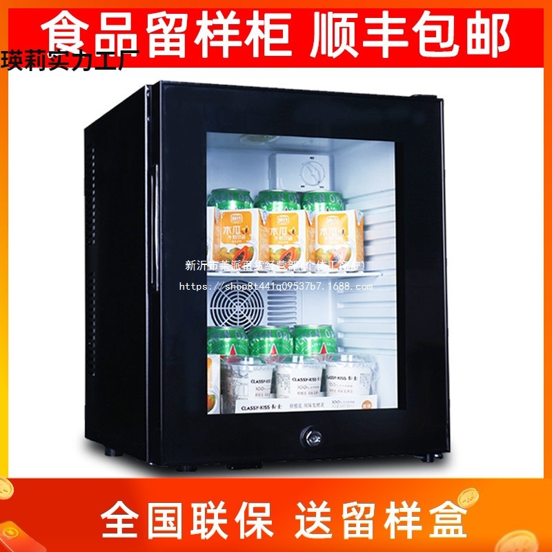 Food Sample Retention Cabinet Kindergarten School Restaurant Sample Retention Small Refrigerator Tea Beverage Small Refrigerated Display Cabinet with Lock